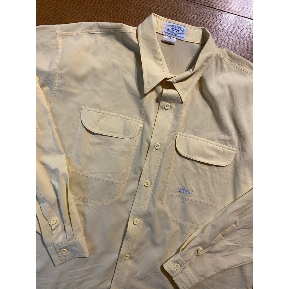 Tarponwear International Fishing Shirt‎ Mens X-Large Yellow Vented Breathable
